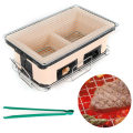 Portable small table top Japanese yakitori ceramic stainless steel bbq grill